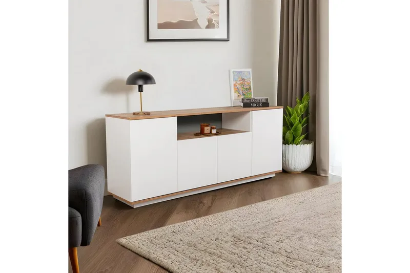 Hano Konsolipöytä 180 cm - Luonnonväri/Valkoinen - Huonekalut - Pöytä & ruokailuryhmä - Apupöytä & sivupöytä - Konsolipöytä