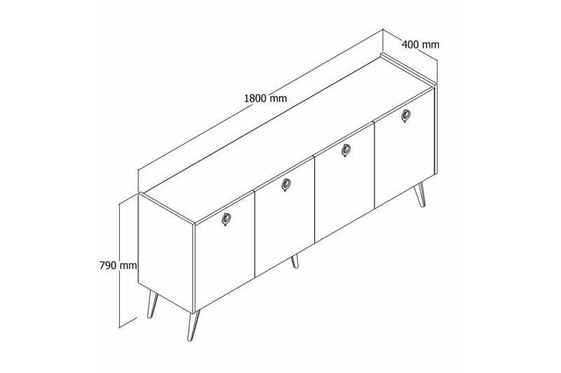 Harli Konsolipöytä 180 cm - Luonnonväri - Huonekalut - Pöytä & ruokailuryhmä - Apupöytä & sivupöytä - Konsolipöytä