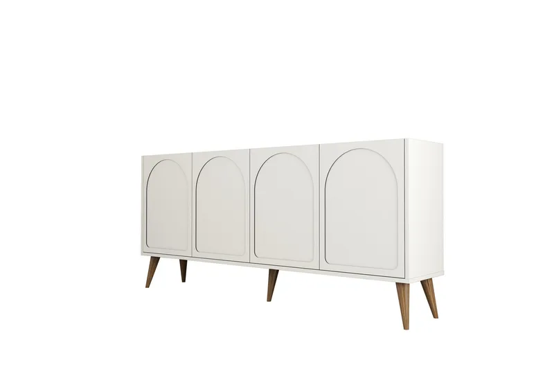 Hazim Konsolipöytä 180 cm - Kerma/Pähkinäpuu - Huonekalut - Pöytä & ruokailuryhmä - Apupöytä & sivupöytä - Konsolipöytä