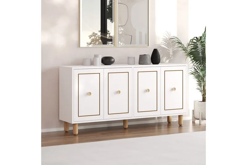 Hearst Konsolipöytä 150 cm - Valkoinen - Huonekalut - Pöytä & ruokailuryhmä - Apupöytä & sivupöytä - Konsolipöytä