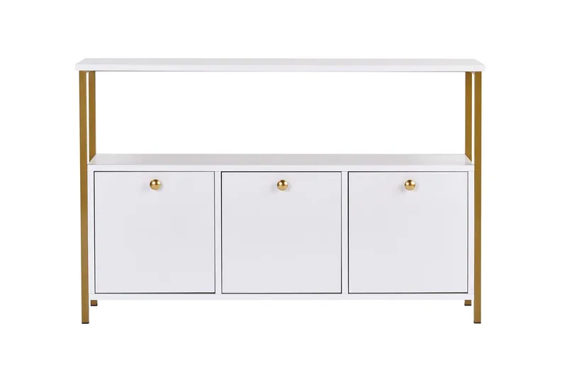 Hemani Konsolipöytä 120 cm, Valkoinen ja kulta
