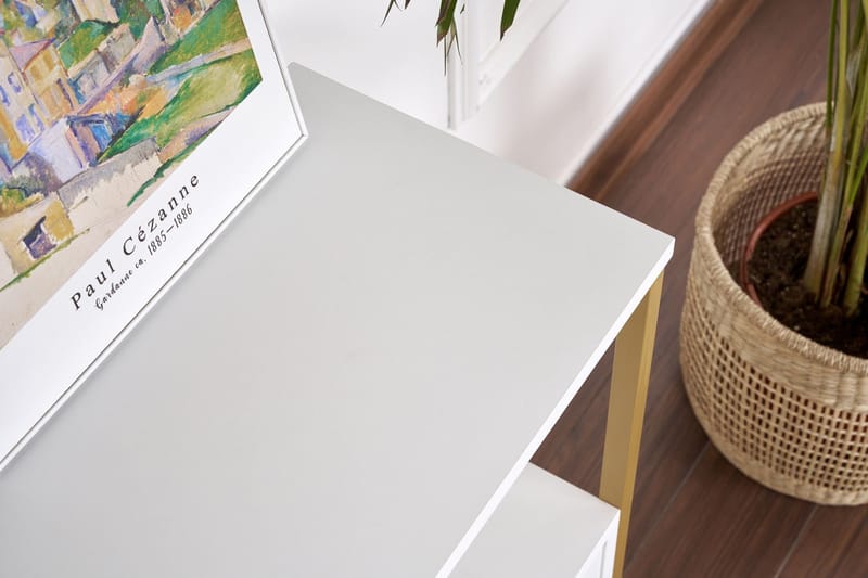 Hemani Konsolipöytä 120 cm - Valkoinen ja kulta - Huonekalut - Pöytä & ruokailuryhmä - Apupöytä & sivupöytä - Eteispöytä