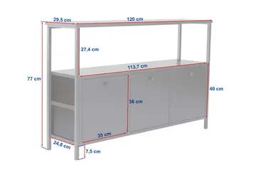 Hemani Konsolipöytä 120 cm - Valkoinen/kulta - Huonekalut - Pöytä & ruokailuryhmä - Apupöytä & sivupöytä - Eteispöytä
