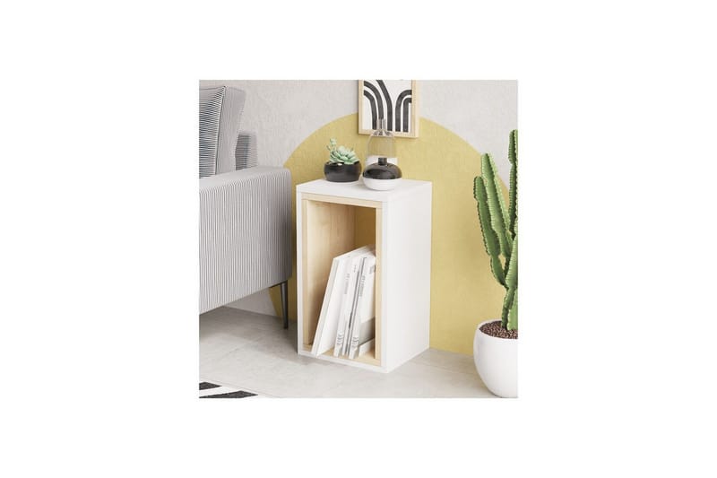 Hesper Sivupöytä 30 cm - Tammi/Valkoinen - Huonekalut - Pöytä & ruokailuryhmä - Apupöytä & sivupöytä - Tarjotinpöytä & pikkupöytä