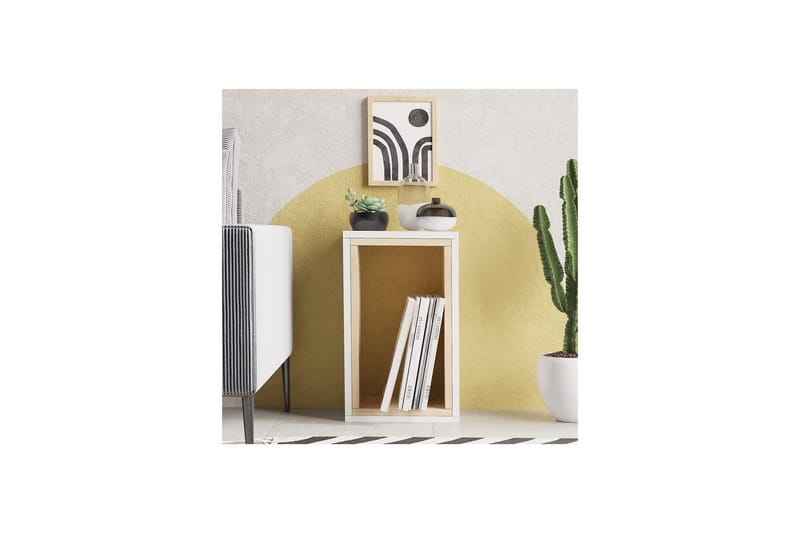 Hesper Sivupöytä 30 cm - Tammi/Valkoinen - Huonekalut - Pöytä & ruokailuryhmä - Apupöytä & sivupöytä - Tarjotinpöytä & pikkupöytä