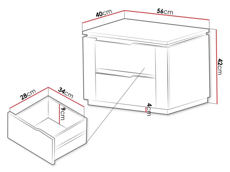 Hilafin Yöpöytä - Huonekalut - Pöytä & ruokailuryhmä - Apupöytä & sivupöytä - Yöpöytä
