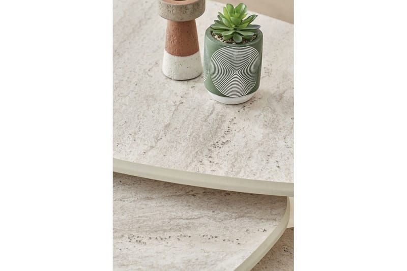 Horatio Sarjapöytä 80 cm - Hiekka - Huonekalut - Pöytä & ruokailuryhmä - Apupöytä & sivupöytä - Sarjapöytä