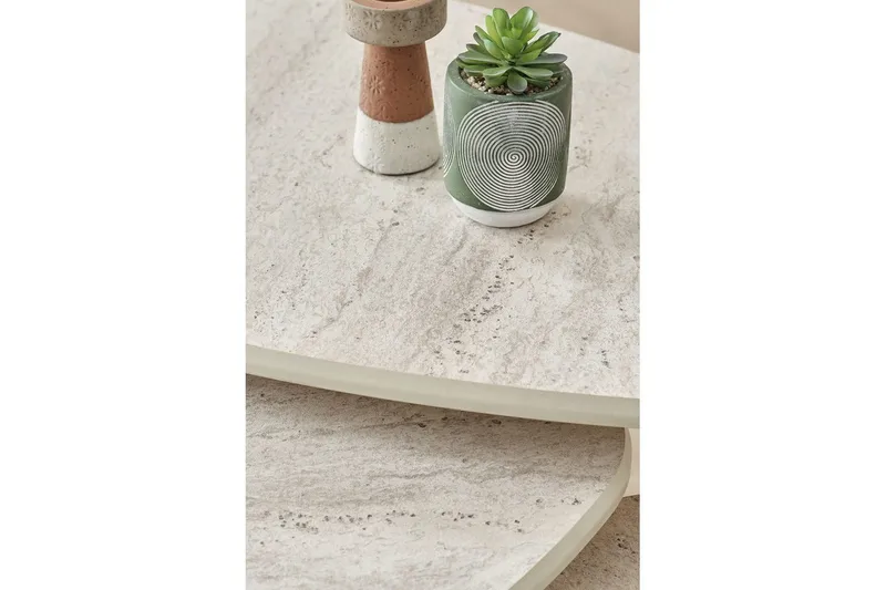 Horatio Sarjapöytä 80 cm - Hiekka - Huonekalut - Pöytä & ruokailuryhmä - Apupöytä & sivupöytä - Sarjapöytä