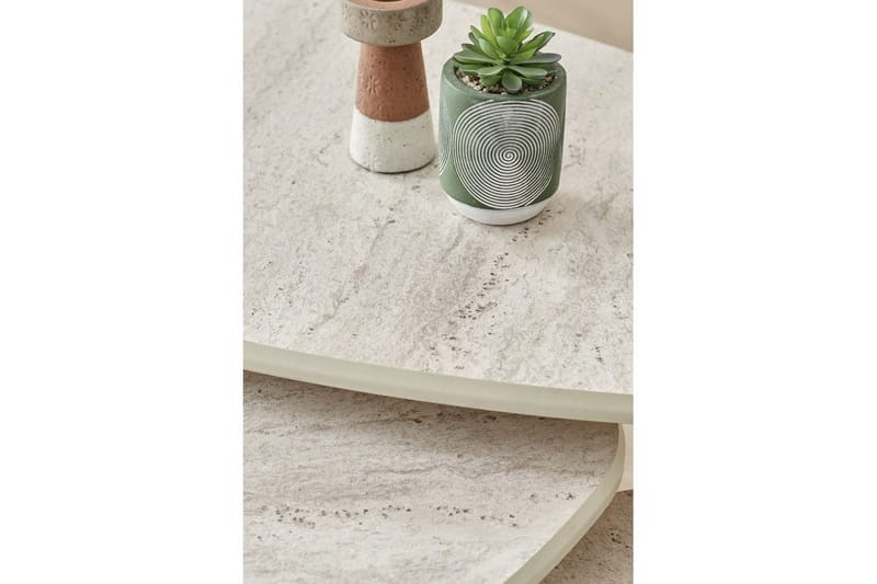 Horatio Sarjapöytä 80 cm - Hiekka - Huonekalut - Pöytä & ruokailuryhmä - Apupöytä & sivupöytä - Sarjapöytä