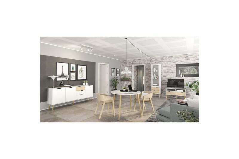 Hostafranc Senkki 195,7 cm - Valkoinen - Säilytys - Säilytyskalusteet - Senkki