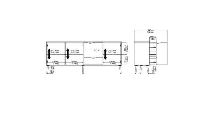 Hostafranc Senkki 195,7 cm - Valkoinen - Säilytys - Säilytyskalusteet - Senkki