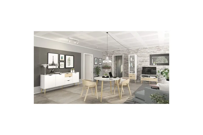 Hostafranc Senkki 195,7 cm - Valkoinen - Säilytys - Säilytyskalusteet - Senkki