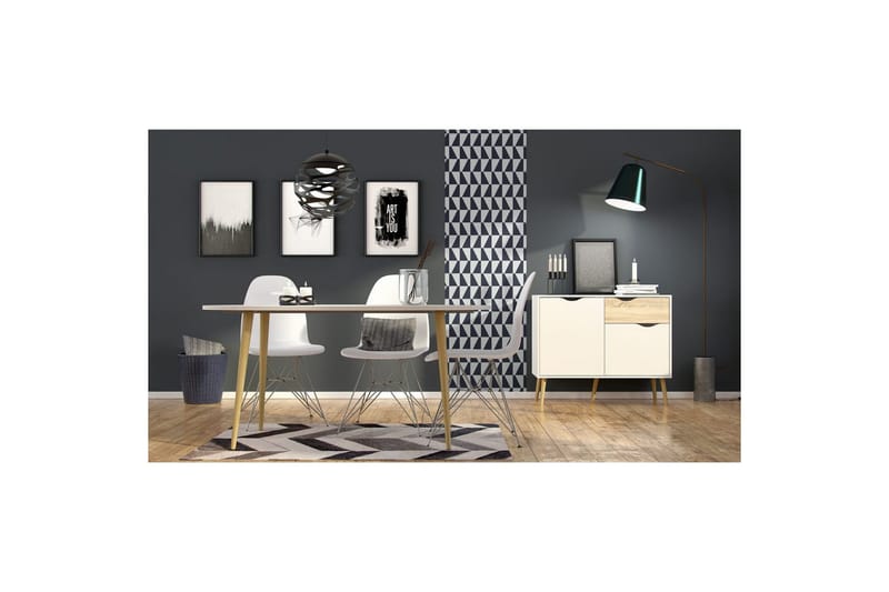 Hostafranc Senkki 98,7 cm - Valkoinen - Säilytys - Säilytyskalusteet - Senkki