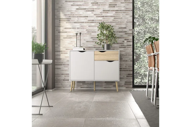 Hostafranc Senkki 98,7 cm - Valkoinen - Säilytys - Säilytyskalusteet - Senkki