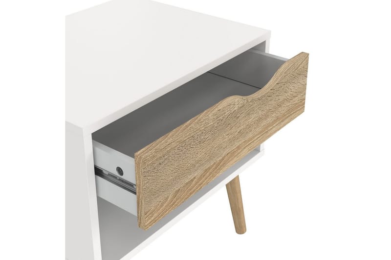 Hostafranc Yöpöytä 50,2 cm - Valkoinen - Huonekalut - Pöytä & ruokailuryhmä - Apupöytä & sivupöytä - Yöpöytä