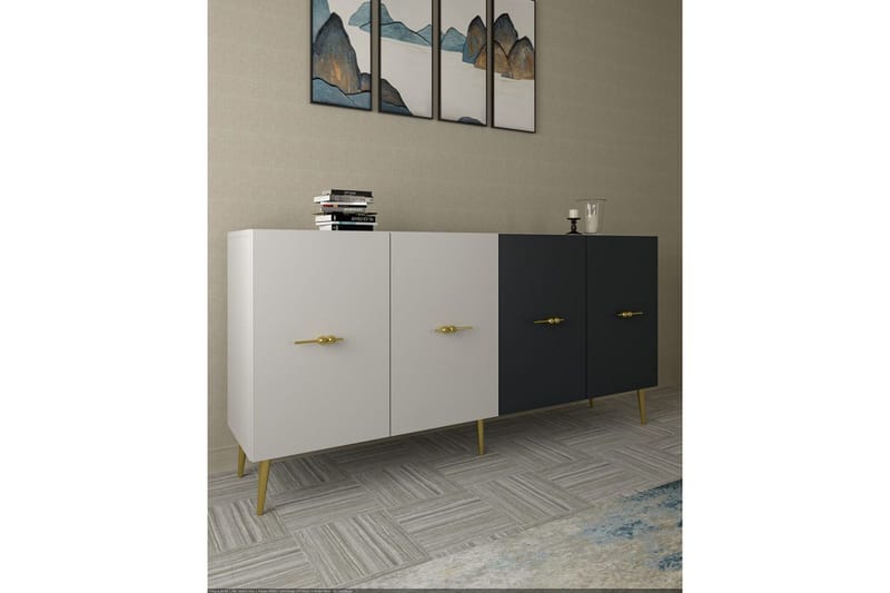 Huelva Konsolipöytä 150 cm - Valkoinen/Antrasiitti - Huonekalut - Pöytä & ruokailuryhmä - Apupöytä & sivupöytä - Konsolipöytä