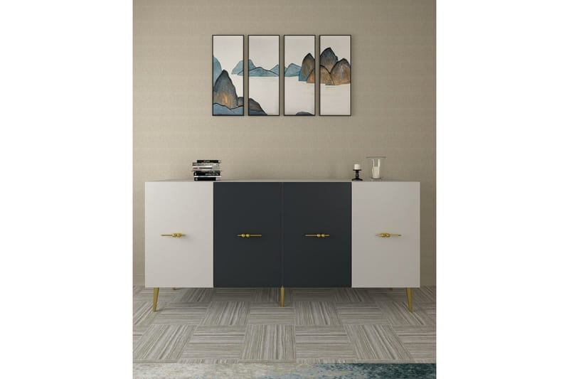 Huelva Konsolipöytä 150 cm - Valkoinen/Antrasiitti - Huonekalut - Pöytä & ruokailuryhmä - Apupöytä & sivupöytä - Konsolipöytä