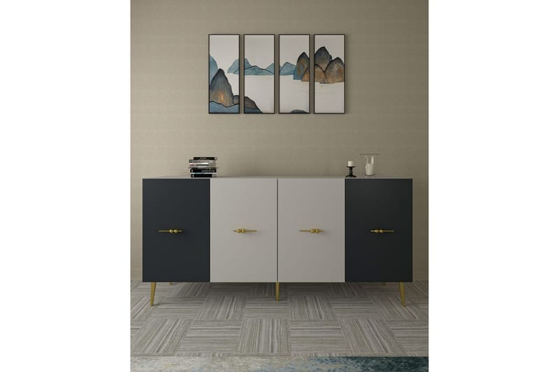 Huelva Konsolipöytä 150 cm, Valkoinen/Antrasiitti