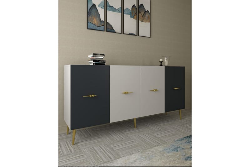 Huelva Konsolipöytä 150 cm - Valkoinen/Antrasiitti - Huonekalut - Pöytä & ruokailuryhmä - Apupöytä & sivupöytä - Konsolipöytä