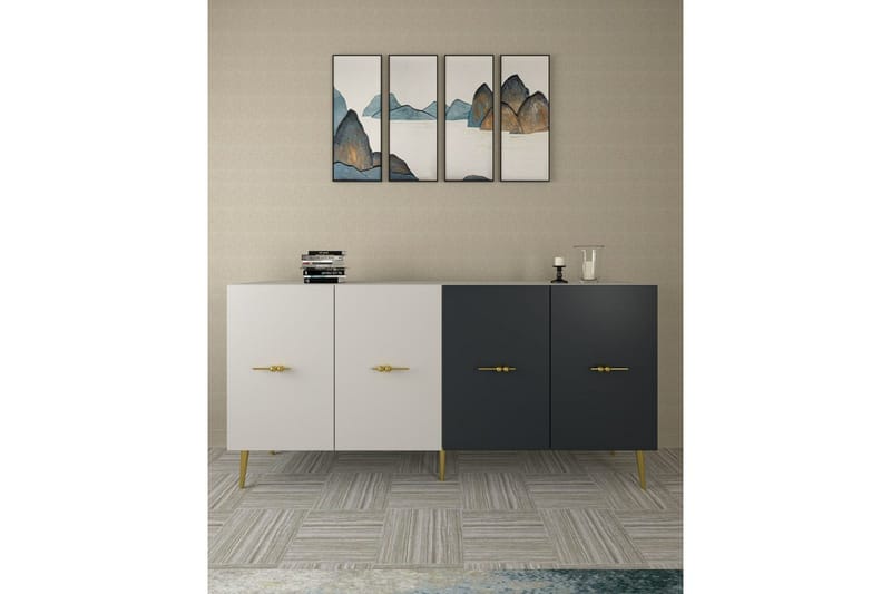 Huelva Konsolipöytä 150 cm - Valkoinen/Antrasiitti - Huonekalut - Pöytä & ruokailuryhmä - Apupöytä & sivupöytä - Konsolipöytä