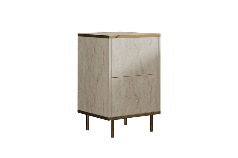 Imaj Yöpöytä 40 cm - Beige/Kulta - Huonekalut - Pöytä & ruokailuryhmä - Apupöytä & sivupöytä - Yöpöytä
