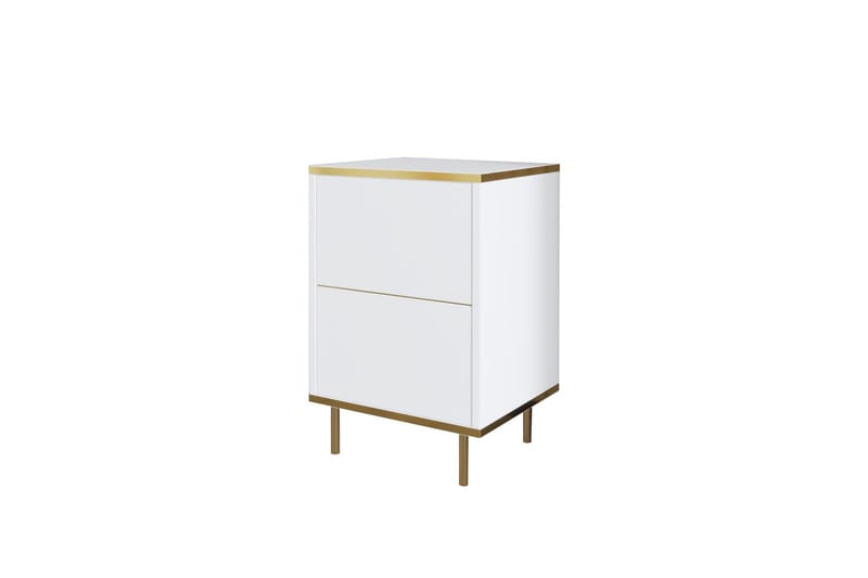 Imaj Yöpöytä 40 cm - Valkoinen/Kulta - Huonekalut - Pöytä & ruokailuryhmä - Apupöytä & sivupöytä - Yöpöytä