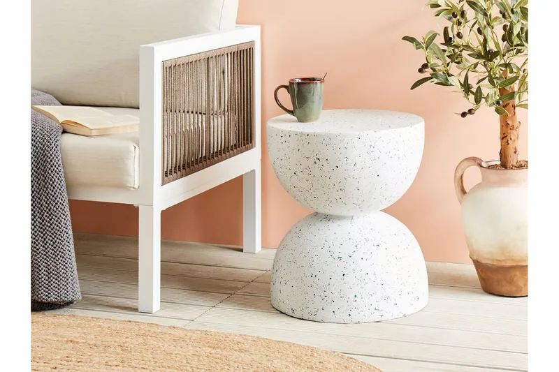 Jacksonville Sivupöytä 40 cm - Valkoinen/Sininen - Huonekalut - Pöytä & ruokailuryhmä - Apupöytä & sivupöytä - Tarjotinpöytä & pikkupöytä