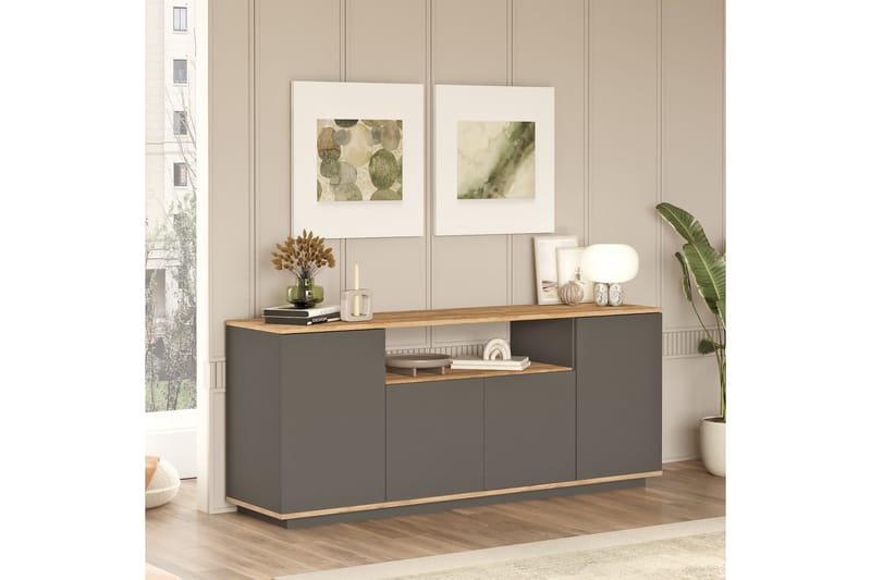 Jaivind Konsolipöytä 180 cm - Ruskea/Antrasiitti - Huonekalut - Pöytä & ruokailuryhmä - Apupöytä & sivupöytä - Konsolipöytä