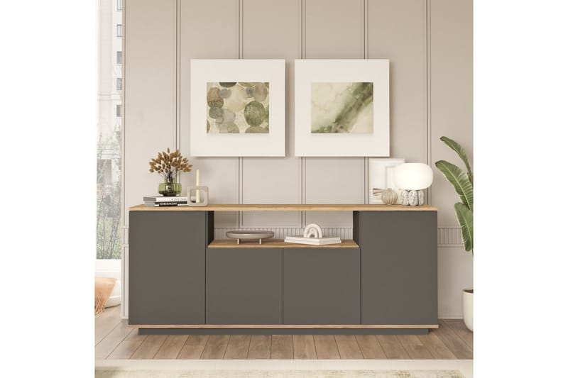 Jaivind Konsolipöytä 180 cm - Ruskea/Antrasiitti - Huonekalut - Pöytä & ruokailuryhmä - Apupöytä & sivupöytä - Konsolipöytä