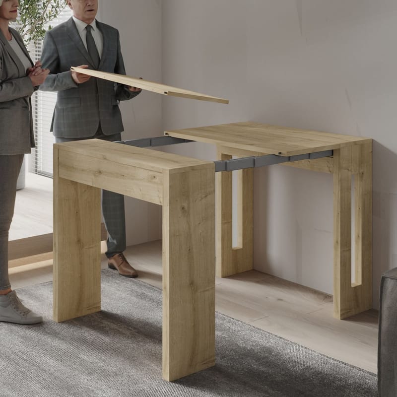 jatkettava konsolipöytä Homitis Nivo (80 x 76,1 x 44 cm) Sapphire Oak - Huonekalut - Pöytä & ruokailuryhmä - Apupöytä & sivupöytä - Eteispöytä
