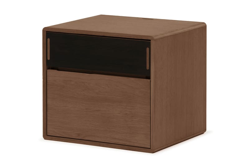 Jerup Yöpöytä 32x40 cm Tammi - Pähkinäpuu - Huonekalut - Pöytä & ruokailuryhmä - Apupöytä & sivupöytä - Yöpöytä