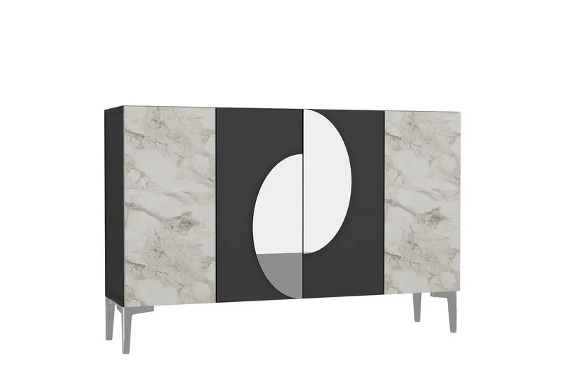 Jorel Konsolipöytä 120 cm - Antrasiitti/Hopea - Huonekalut - Pöytä & ruokailuryhmä - Apupöytä & sivupöytä - Konsolipöytä