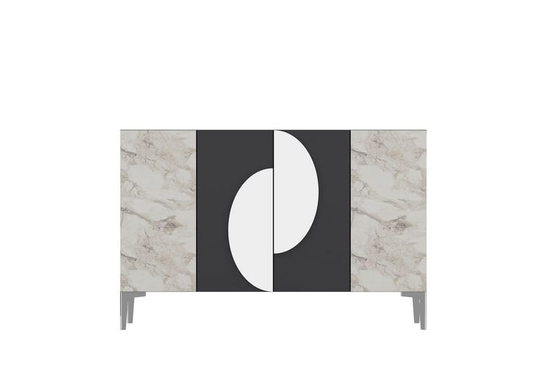 Jorel Konsolipöytä 120 cm - Antrasiitti/Hopea - Huonekalut - Pöytä & ruokailuryhmä - Apupöytä & sivupöytä - Konsolipöytä