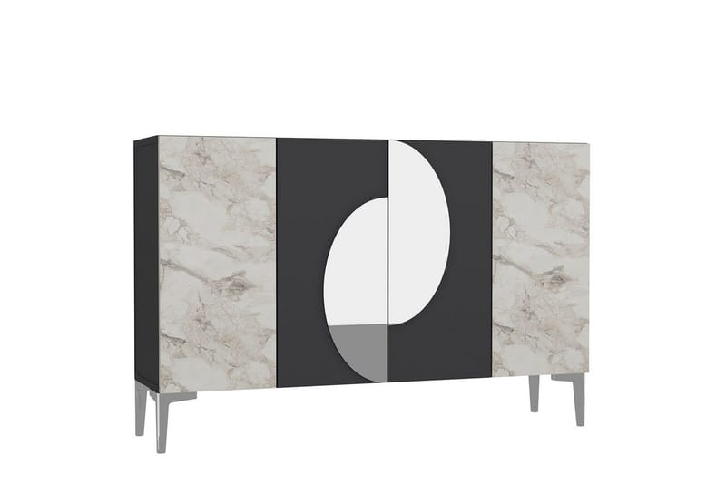 Jorel Konsolipöytä 120 cm - Antrasiitti/Hopea - Huonekalut - Pöytä & ruokailuryhmä - Apupöytä & sivupöytä - Konsolipöytä