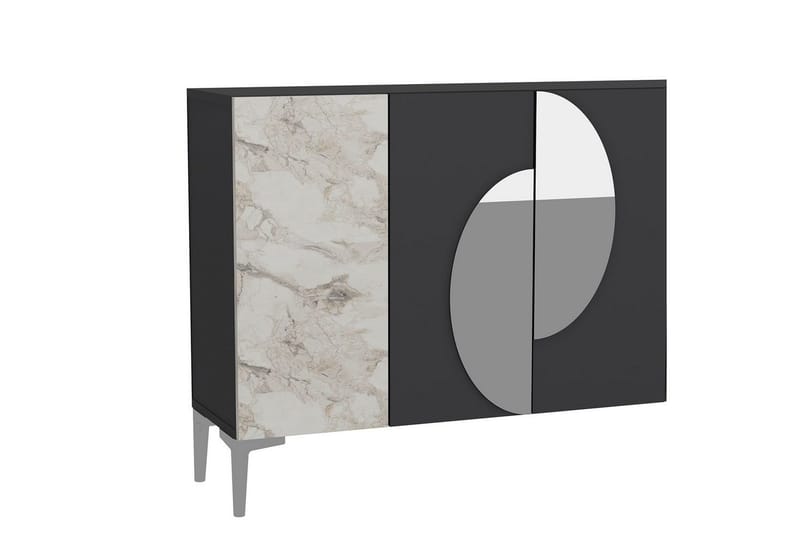 Jorel Konsolipöytä 120 cm - Antrasiitti/Hopea - Huonekalut - Pöytä & ruokailuryhmä - Apupöytä & sivupöytä - Konsolipöytä