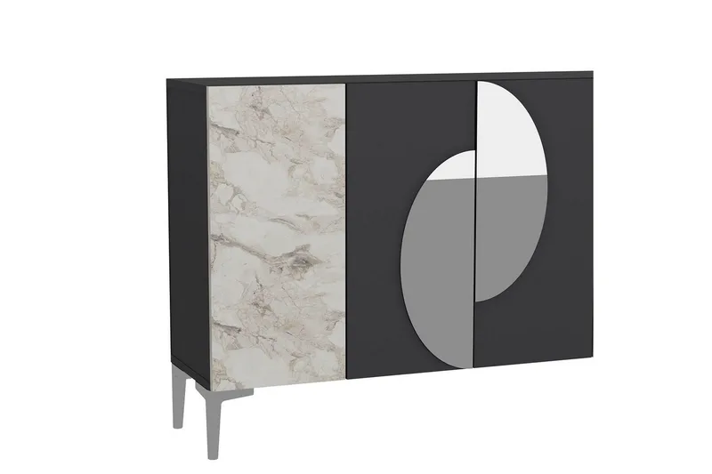 Jorel Konsolipöytä 120 cm - Antrasiitti/Hopea - Huonekalut - Pöytä & ruokailuryhmä - Apupöytä & sivupöytä - Konsolipöytä