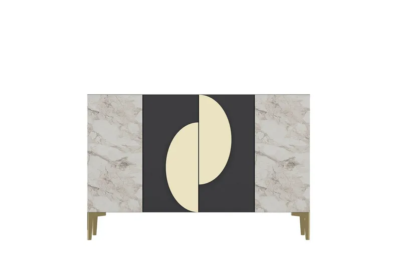 Jorel Konsolipöytä 120 cm - Antrasiitti/Keltainend - Huonekalut - Pöytä & ruokailuryhmä - Apupöytä & sivupöytä - Konsolipöytä