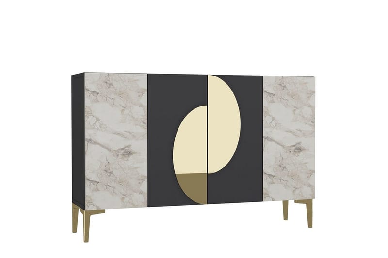 Jorel Konsolipöytä 120 cm - Antrasiitti/Keltainend - Huonekalut - Pöytä & ruokailuryhmä - Apupöytä & sivupöytä - Konsolipöytä