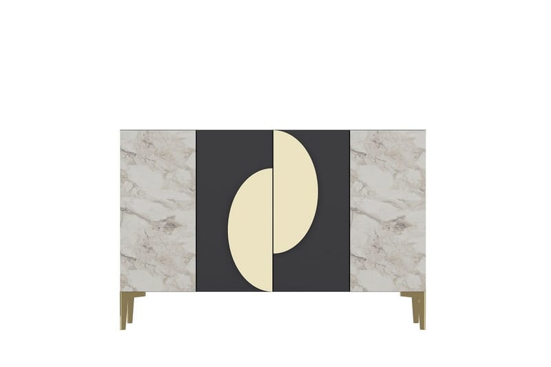 Jorel Konsolipöytä 120 cm - Antrasiitti/Keltainend - Huonekalut - Pöytä & ruokailuryhmä - Apupöytä & sivupöytä - Konsolipöytä