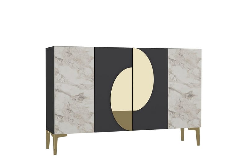 Jorel Konsolipöytä 120 cm - Antrasiitti/Keltainend - Huonekalut - Pöytä & ruokailuryhmä - Apupöytä & sivupöytä - Konsolipöytä