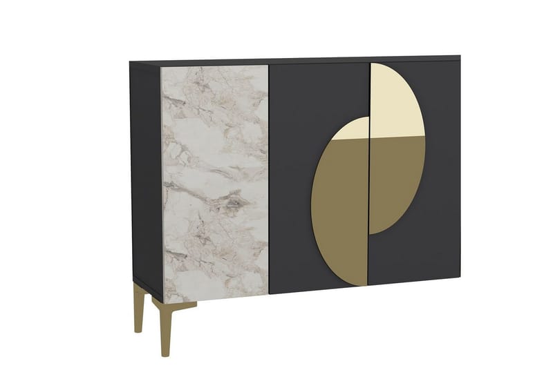 Jorel Konsolipöytä 120 cm - Antrasiitti/Keltainend - Huonekalut - Pöytä & ruokailuryhmä - Apupöytä & sivupöytä - Konsolipöytä