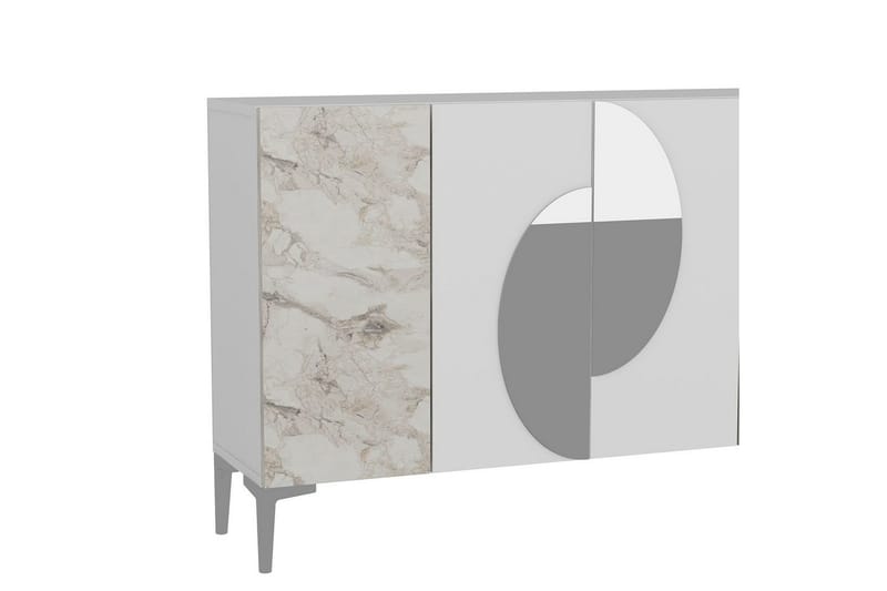 Jorel Konsolipöytä 120 cm - Valkoinen/Hopea - Huonekalut - Pöytä & ruokailuryhmä - Apupöytä & sivupöytä - Konsolipöytä