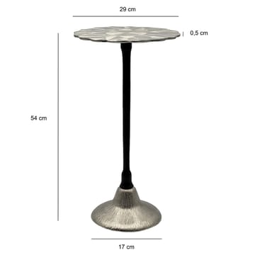 Junova-sivupöytä 29 cm, teollinen tyyli - Hopea ja musta - Huonekalut - Pöytä & ruokailuryhmä - Apupöytä & sivupöytä - Tarjotinpöytä & pikkupöytä