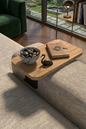 Käsinojapöytä Homitis Armona Tray II (32 x 10 x 32 cm) Tammi - Huonekalut - Pöytä & ruokailuryhmä - Apupöytä & sivupöytä - Tarjotinpöytä & pikkupöytä