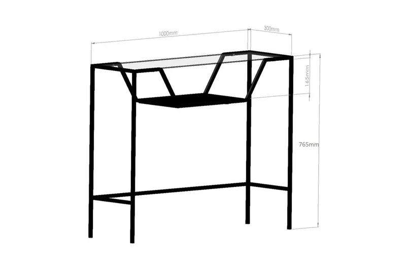 Kahului Konsolipöytä 100 cm - Musta - Huonekalut - Pöytä & ruokailuryhmä - Apupöytä & sivupöytä - Konsolipöytä