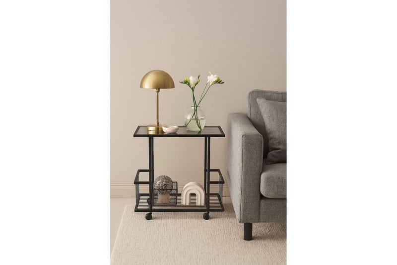 Kallin Sivupöytä 60x36 cm - Musta/Harmaa - Huonekalut - Pöytä & ruokailuryhmä - Apupöytä & sivupöytä - Tarjotinpöytä & pikkupöytä