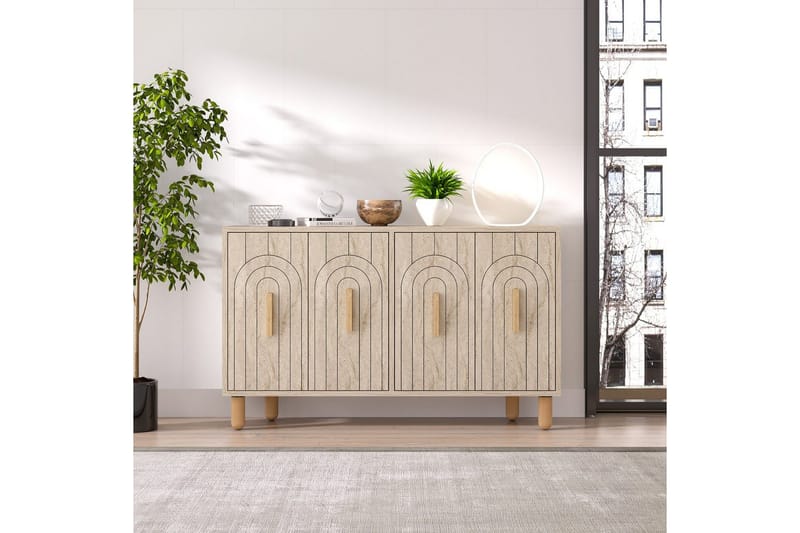 Kambuku Pulpettipöytä 120 cm - Beige - Huonekalut - Pöytä & ruokailuryhmä - Apupöytä & sivupöytä - Konsolipöytä