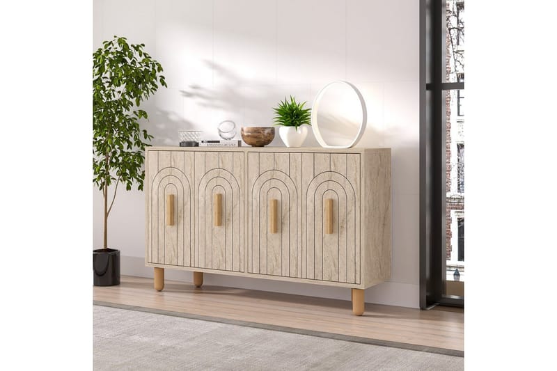 Kambuku Pulpettipöytä 120 cm - Beige - Huonekalut - Pöytä & ruokailuryhmä - Apupöytä & sivupöytä - Konsolipöytä