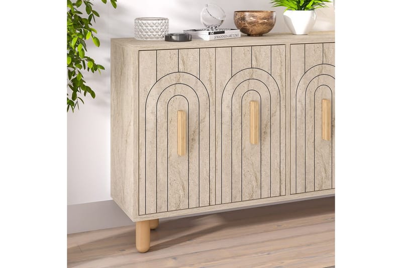 Kambuku Pulpettipöytä 120 cm - Beige - Huonekalut - Pöytä & ruokailuryhmä - Apupöytä & sivupöytä - Konsolipöytä