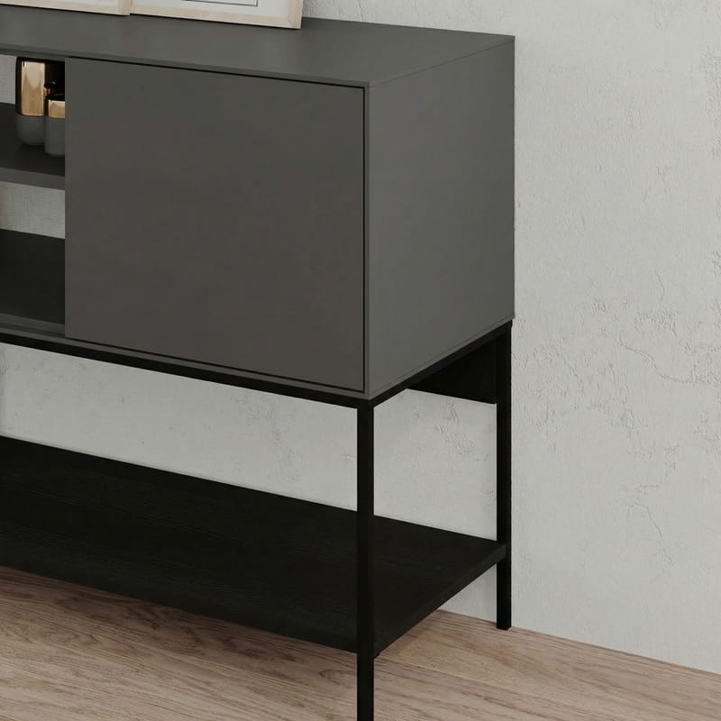 Kenvor konsolipöytä 180x80x40 cm - Antrasiitti, Wood Black, Musta - Huonekalut - Pöytä & ruokailuryhmä - Apupöytä & sivupöytä - Eteispöytä